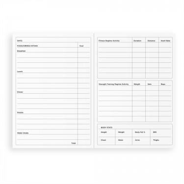 Sports Fitness & Diet Notebook A5