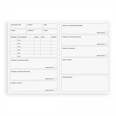 Tennis Competition Notebook A5